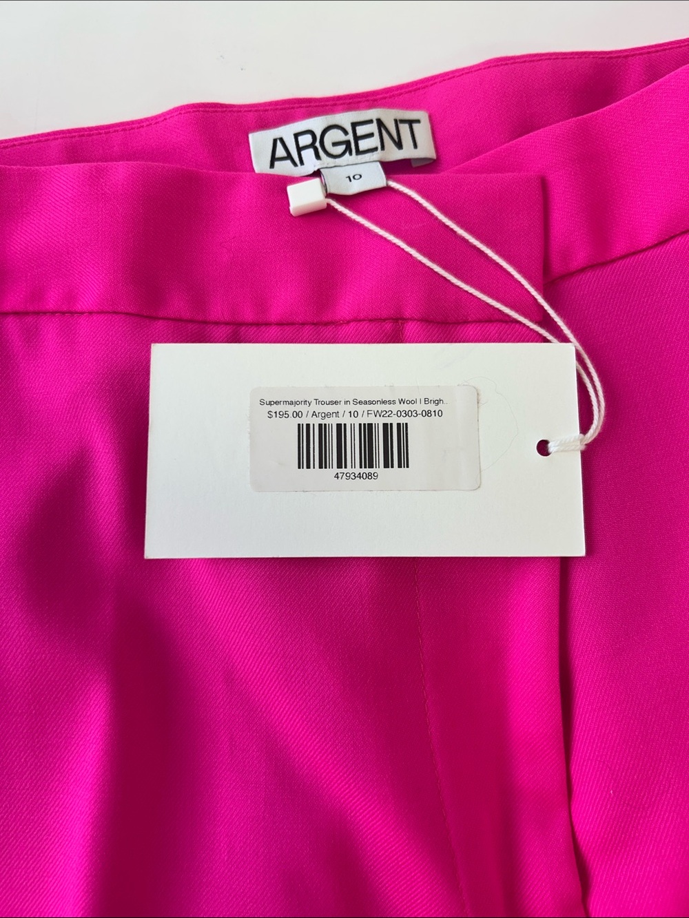 ARGENT Supermajority Hot Pink Seasonless Wool Blazer NWOT and Trouser NWT - Picture 10 of 13
